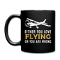 Love Flying Or Wrong - Full Color Mug - black