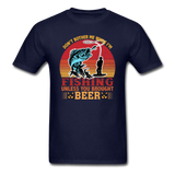 Fishing - Brought Beer - Unisex Classic T-Shirt - navy