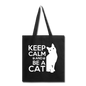 Keep Calm And Be A Cat - White - Tote Bag - black