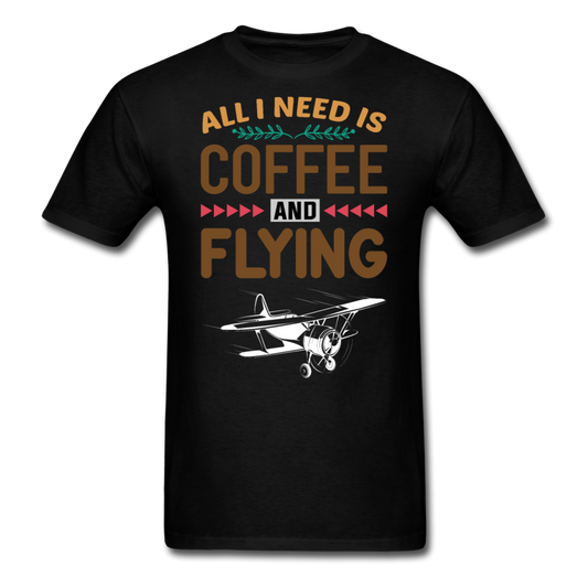 Need Coffee And Flying - Biplane - Unisex Classic T-Shirt - black