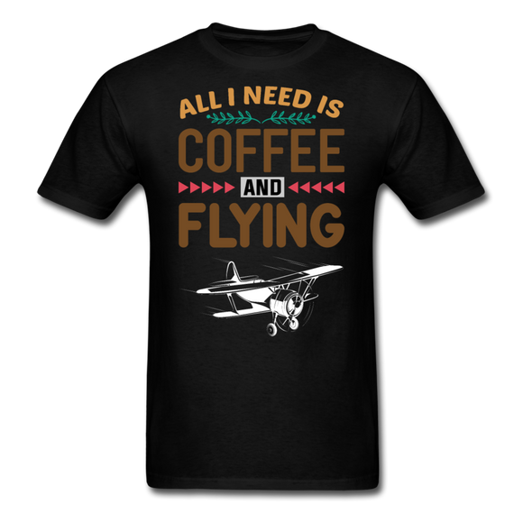 Need Coffee And Flying - Biplane - Unisex Classic T-Shirt - black