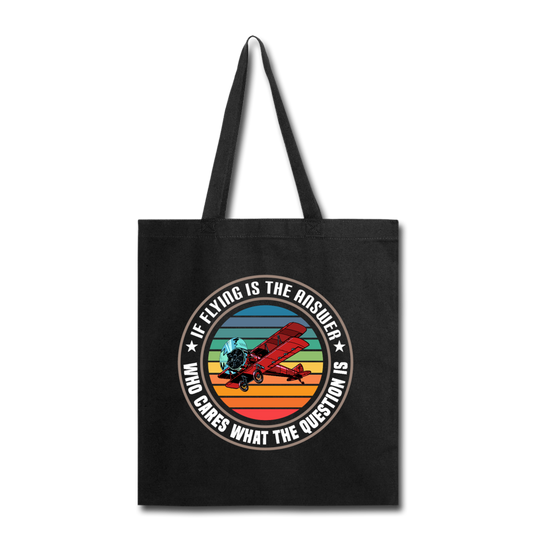 Flying Is the Answer - Tote Bag - black