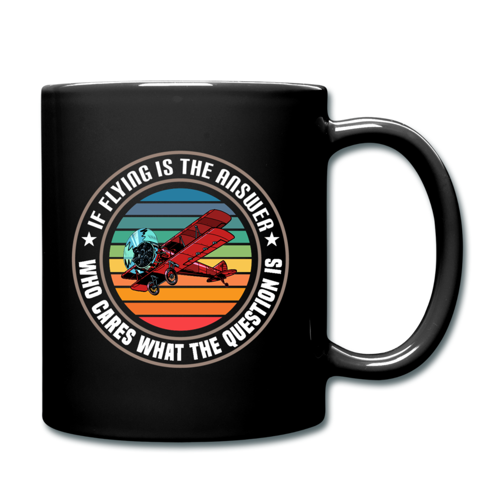 Flying Is the Answer - Full Color Mug - black