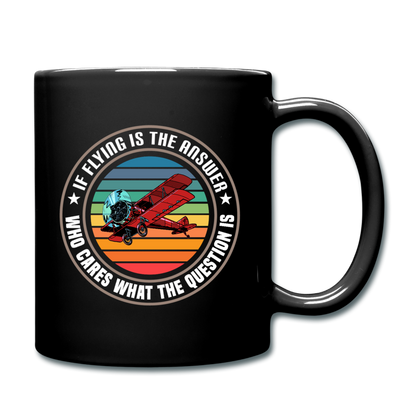 Flying Is the Answer - Full Color Mug - black