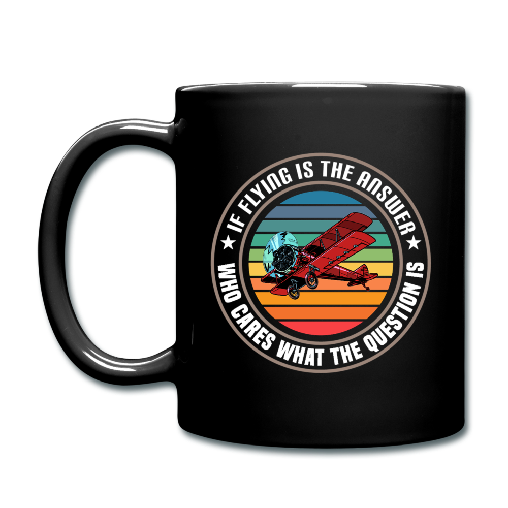 Flying Is the Answer - Full Color Mug - black