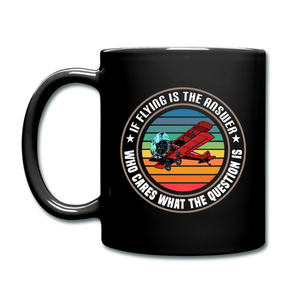 Flying Is the Answer - Full Color Mug - black