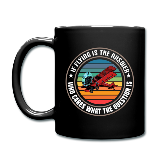 Flying Is the Answer - Full Color Mug - black