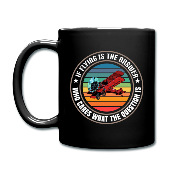 Flying Is the Answer - Full Color Mug - black