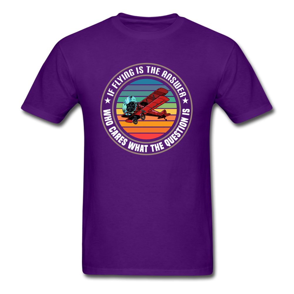 Flying Is the Answer - Unisex Classic T-Shirt - purple