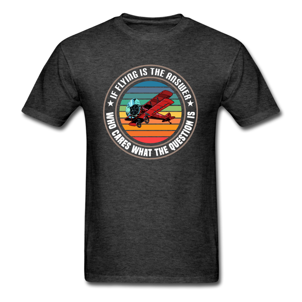 Flying Is the Answer - Unisex Classic T-Shirt - heather black