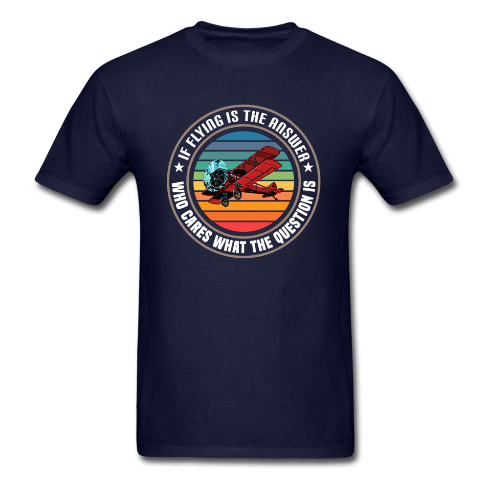 Flying Is the Answer - Unisex Classic T-Shirt - navy