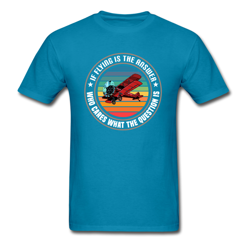 Flying Is the Answer - Unisex Classic T-Shirt - turquoise