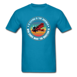 Flying Is the Answer - Unisex Classic T-Shirt - turquoise