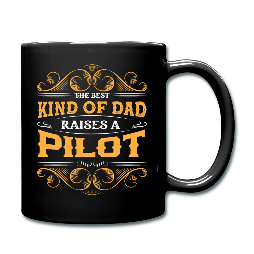 Dad Raises A Pilot - Full Color Mug - black