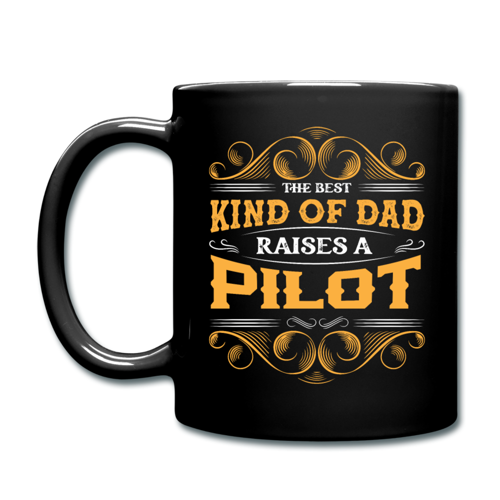 Dad Raises A Pilot - Full Color Mug - black