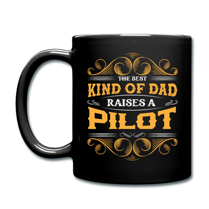 Dad Raises A Pilot - Full Color Mug - black