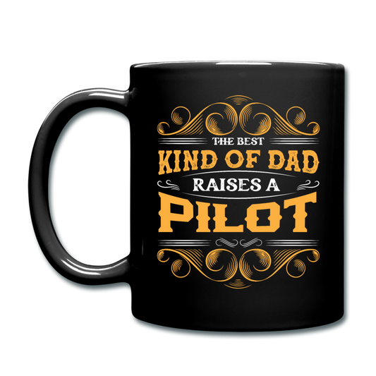 Dad Raises A Pilot - Full Color Mug - black