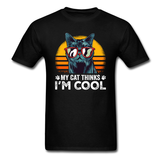 My Cat Thinks I'm Cool - Unisex Classic T-Shirt - black