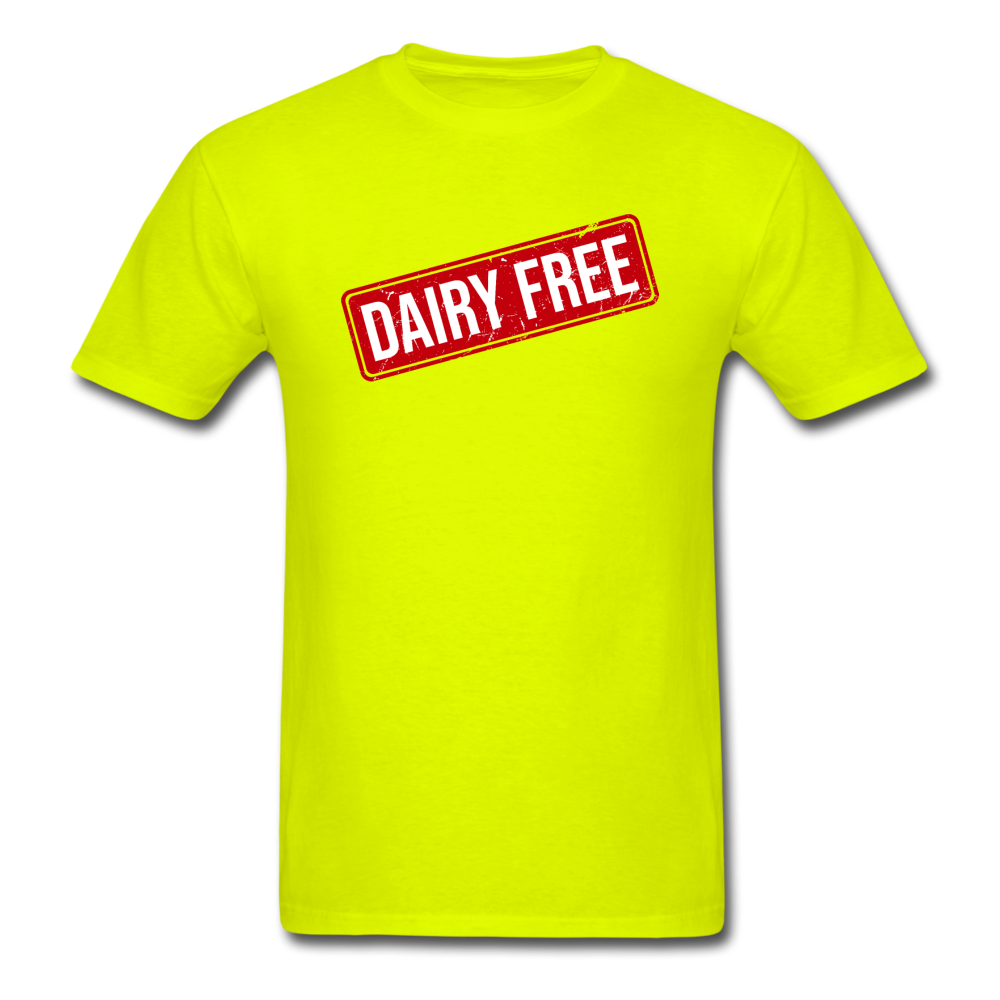 Rubber Stamp - Dairy Free - Stamp - Unisex Classic T-Shirt - safety green