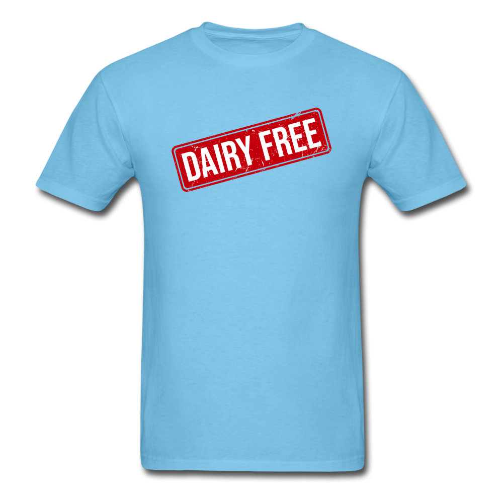 Rubber Stamp - Dairy Free - Stamp - Unisex Classic T-Shirt - aquatic blue