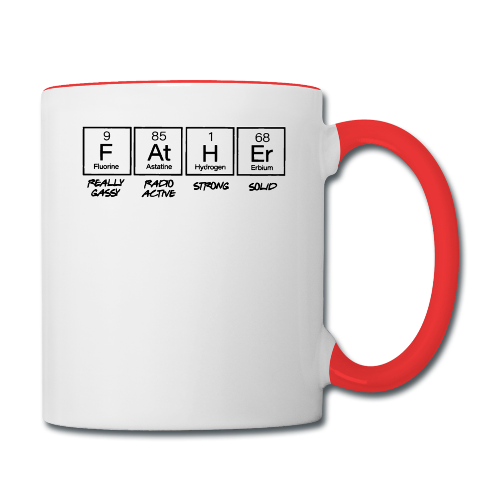 Periodic - Father - Black - Contrast Coffee Mug - white/red