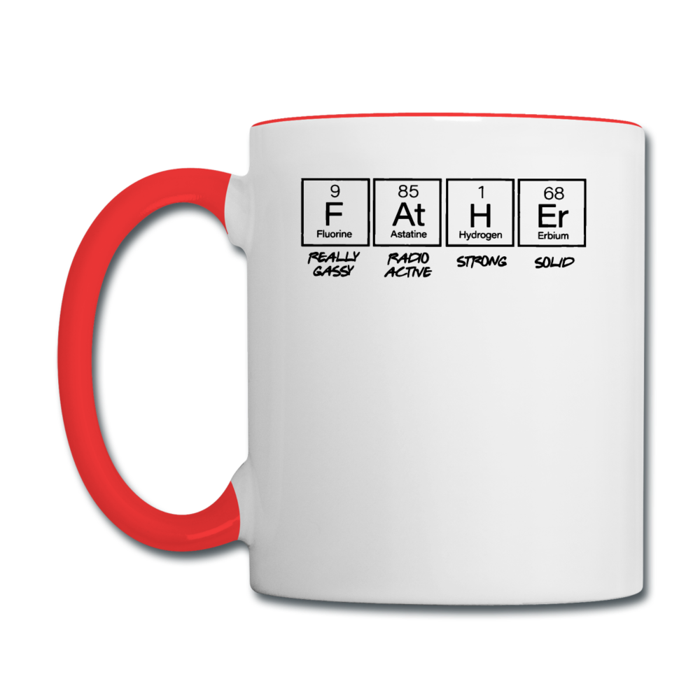 Periodic - Father - Black - Contrast Coffee Mug - white/red