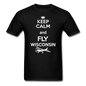 Keep Calm - Fly Wisconsin - White - Unisex Classic T-Shirt - black