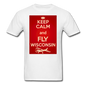 Keep Calm - Fly Wisconsin - Red - Unisex Classic T-Shirt - white