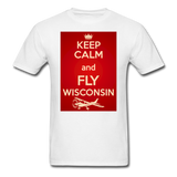 Keep Calm - Fly Wisconsin - Red - Unisex Classic T-Shirt - white