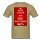 Keep Calm - Fly Wisconsin - Red - Unisex Classic T-Shirt - khaki