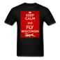 Keep Calm - Fly Wisconsin - Red - Unisex Classic T-Shirt - black