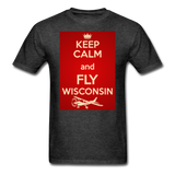 Keep Calm - Fly Wisconsin - Red - Unisex Classic T-Shirt - heather black