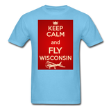 Keep Calm - Fly Wisconsin - Red - Unisex Classic T-Shirt - aquatic blue