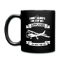 Stop And Look At Airplanes - White - Full Color Mug - black