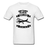 Stop And Look At Airplanes - Black - Unisex Classic T-Shirt - white