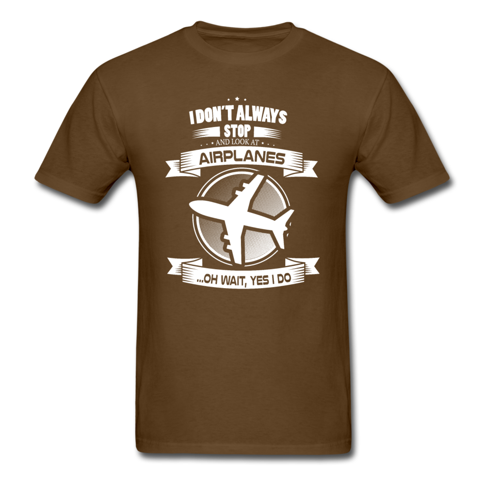 Stop And Look At Airplanes - Airliner - Unisex Classic T-Shirt - brown