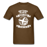 Stop And Look At Airplanes - Airliner - Unisex Classic T-Shirt - brown