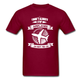 Stop And Look At Airplanes - Airliner - Unisex Classic T-Shirt - burgundy