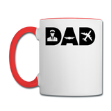 Dad - Pilot - Black - Contrast Coffee Mug - white/red