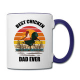 Best Chicken Dad Ever - Contrast Coffee Mug - white/cobalt blue