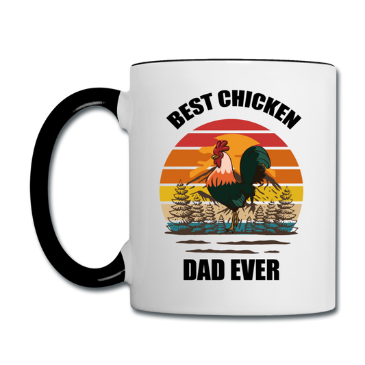 Best Chicken Dad Ever - Contrast Coffee Mug - white/black