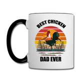 Best Chicken Dad Ever - Contrast Coffee Mug - white/black
