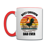 Best Chicken Dad Ever - Contrast Coffee Mug - white/red