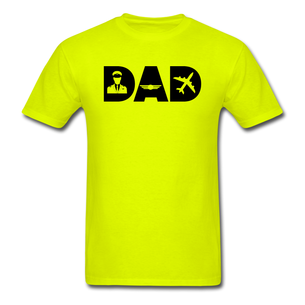 Dad - Pilot - Black - Unisex Classic T-Shirt - safety green