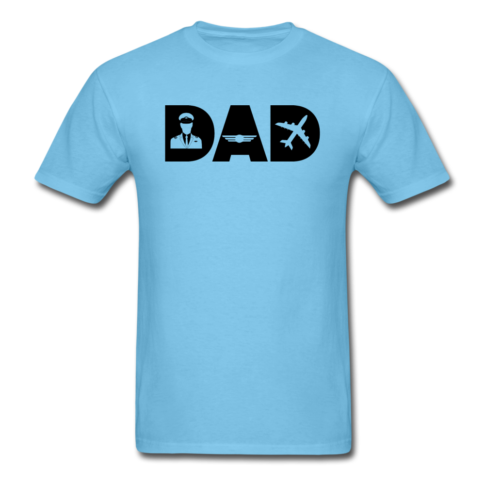 Dad - Pilot - Black - Unisex Classic T-Shirt - aquatic blue