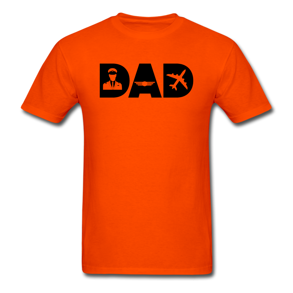 Dad - Pilot - Black - Unisex Classic T-Shirt - orange