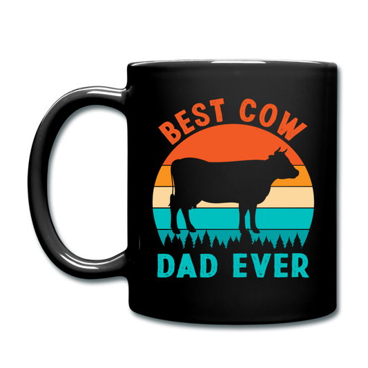 Best Cow Dad Ever - Full Color Mug - black