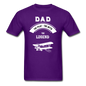 Dad Pilot Myth Legend - Biplane - White - Unisex Classic T-Shirt - purple