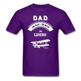 Dad Pilot Myth Legend - Biplane - White - Unisex Classic T-Shirt - purple