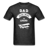 Dad Pilot Myth Legend - Biplane - White - Unisex Classic T-Shirt - heather black